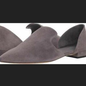 💋  VINCE suede loafer flats in gray (like new!)